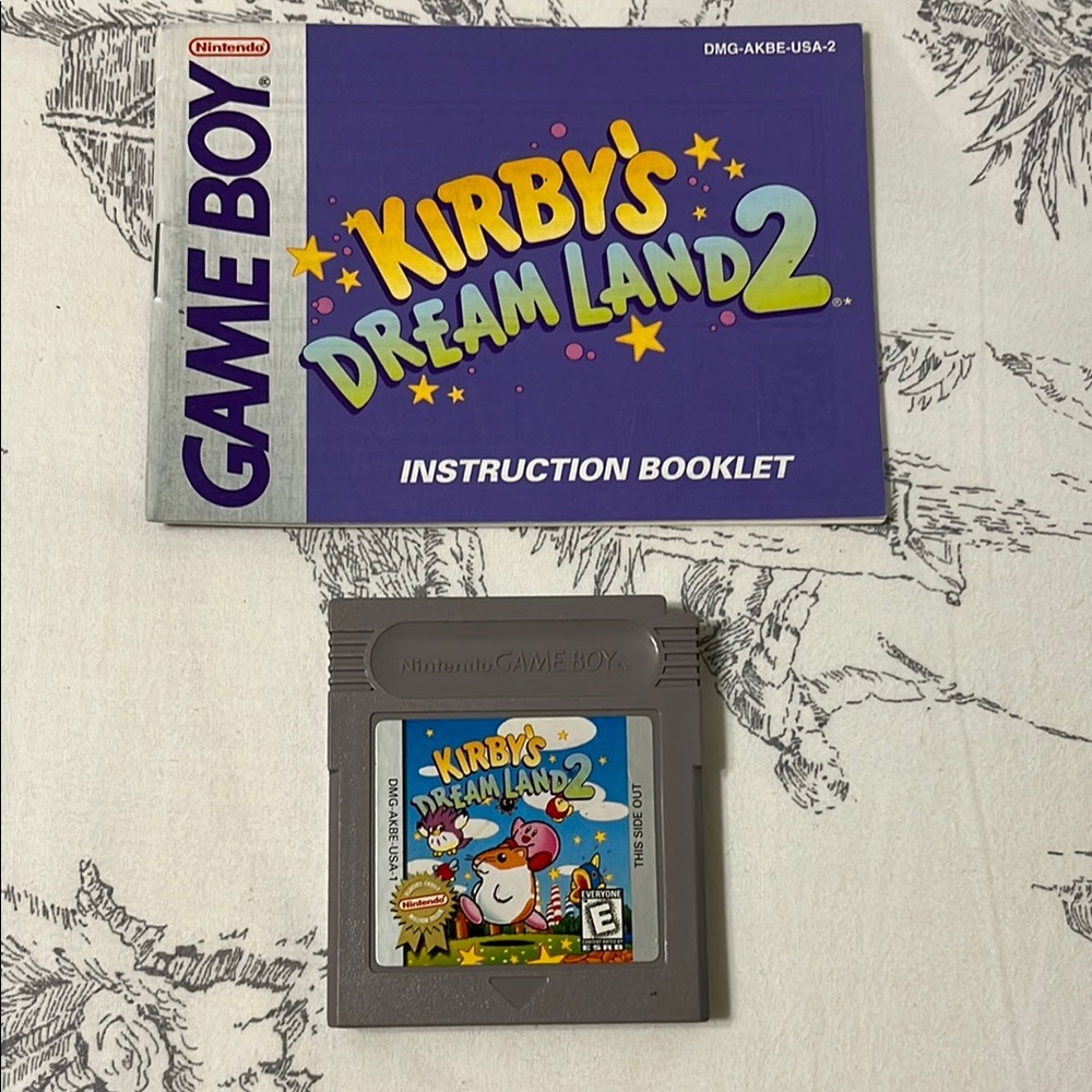 Nintendo Kirby's Dream Land 2 Game Boy Cartridge with Manual